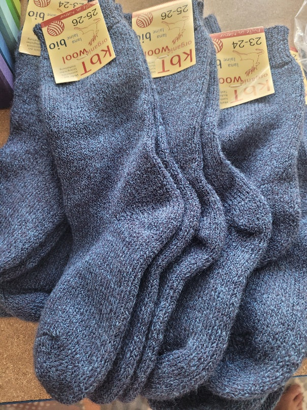 Chaussettes en laine Hirsch Enfant Bleu