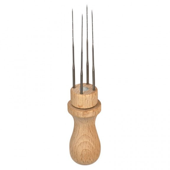 Porte Aiguille en bois, pour 4 aiguilles - outil pour feutrage Nic