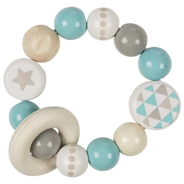 Hochet élastique avec étoile, Turquoise Heimess