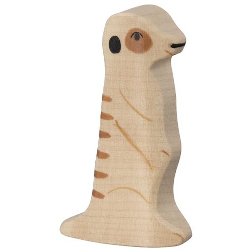 Holztiger Suricate en bois