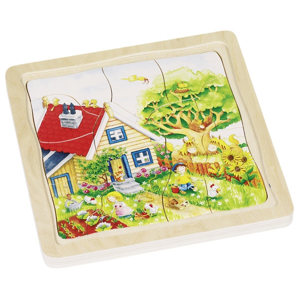 Puzzle en bois Les 4 saisons - 4 couches GOKI