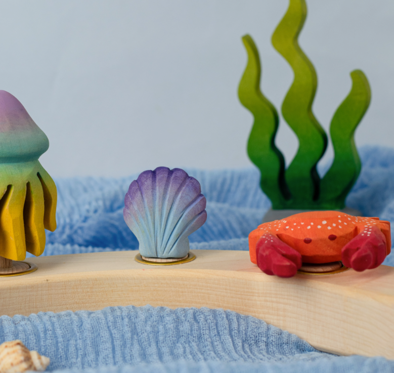 BumbuToys Figurine en bois pour couronne de célébration Coquillage