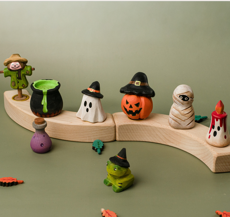 BumbuToys Figurine en bois pour couronne de célébration Grenouille Enchantée