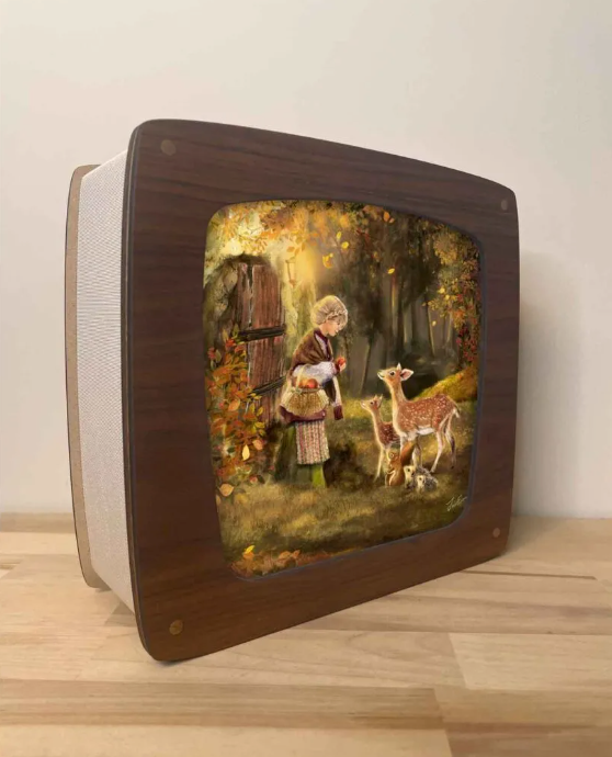Carte à insérer pour la Lampe Magique - Illustratrice Esther Iris - Deer Delight
