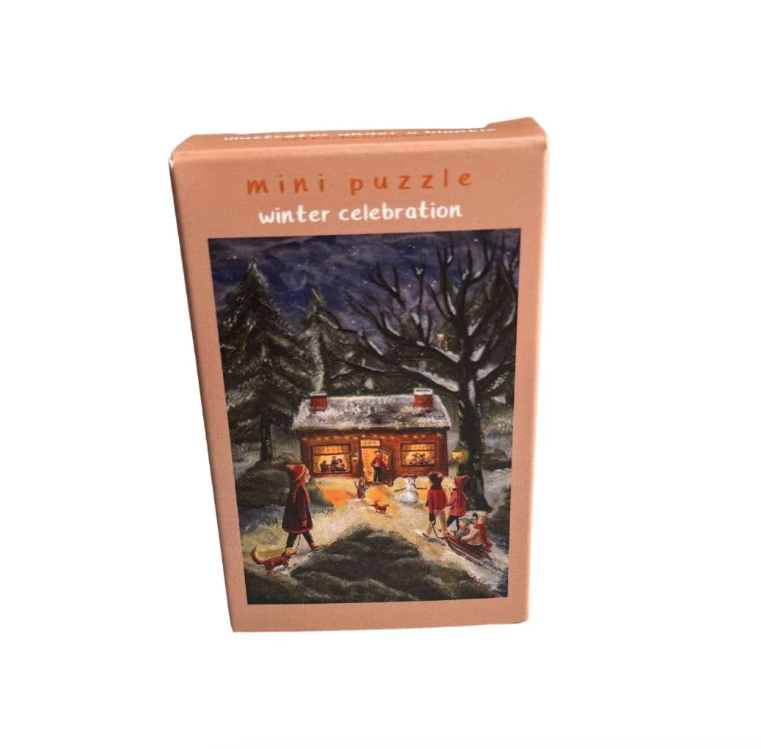 Mini Puzzle Winter Celebration - 99 pièces Illustratrice E. Bennink