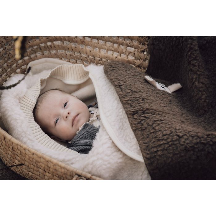 Alwero Couverture enveloppante en laine Wingy Duo - Beige