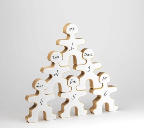 Flockmen - Lot de 16 autocollants blanc créatif