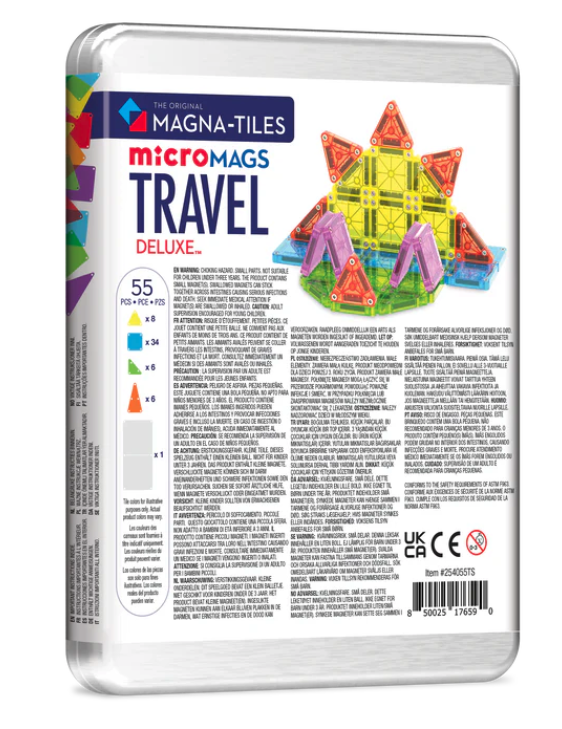 Magna-Tiles Jeu magnétique Set de voyage Deluxe - 55 pièces
