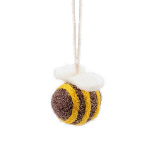 Suspension en feutrine de laine Abeille