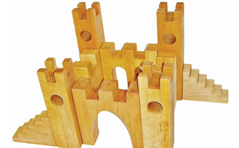 Château de chevalier en bois - 10 pièces Bauspiel