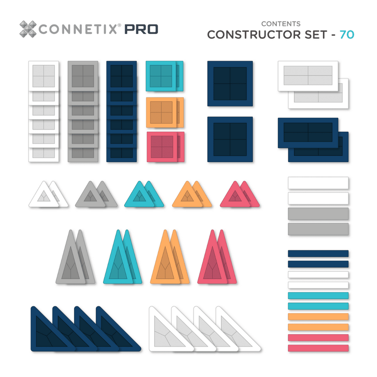 Connectix PRO Jeu magnétique Construction 70 pièces