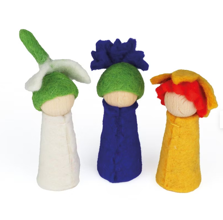 Enfants Fleurs en feutrine et bois Le Printemps - Bauspiel