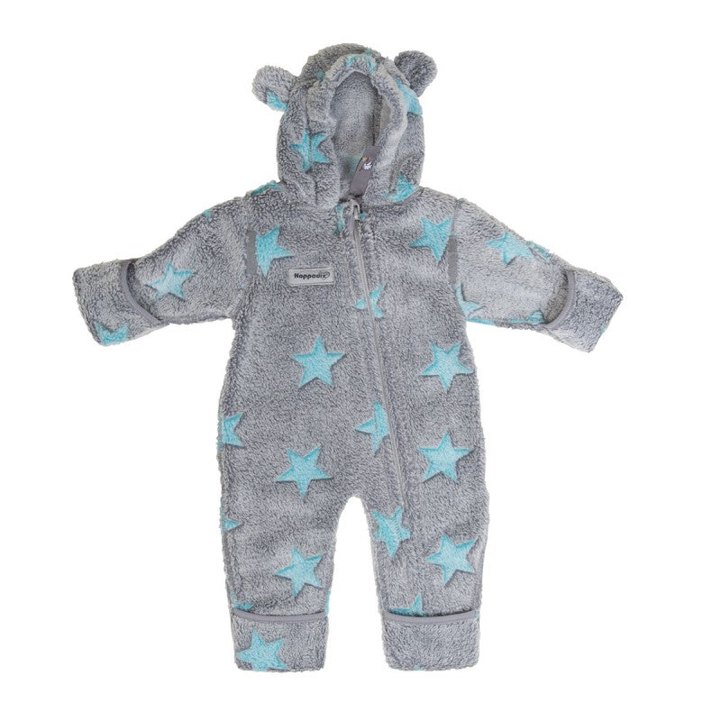 Combinaison Hoppediz Gris étoiles bleues et oreilles ourson