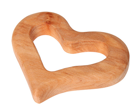 Hochet bois naturel Coeur GRIMMS
