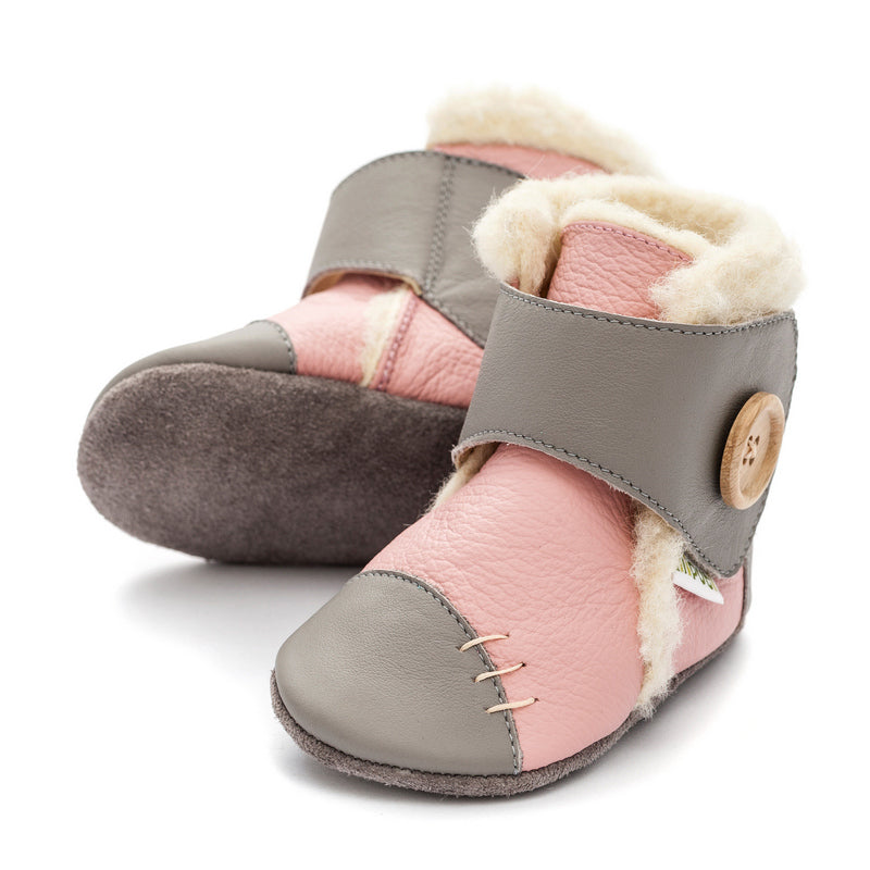 Bottines fourrées en cuir souple Liliputi Pearl