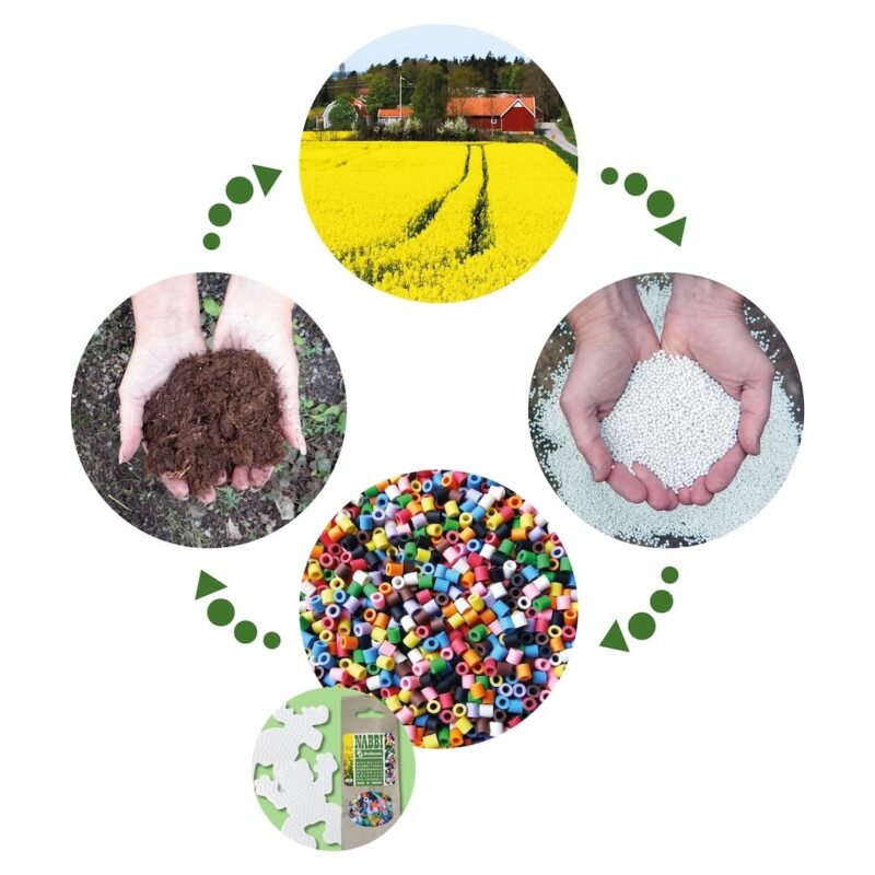 Nabbi BioBeads Perles à repasser Biodégradables 10 couleurs - Lot de 1000