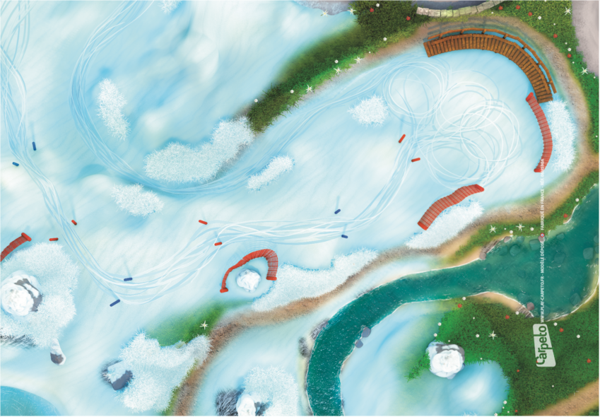 Tapis de jeu Carpeto Etoile des neiges 90 X 60 cm