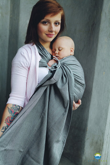 RingSling LIttle Frog Graphite Herringbone