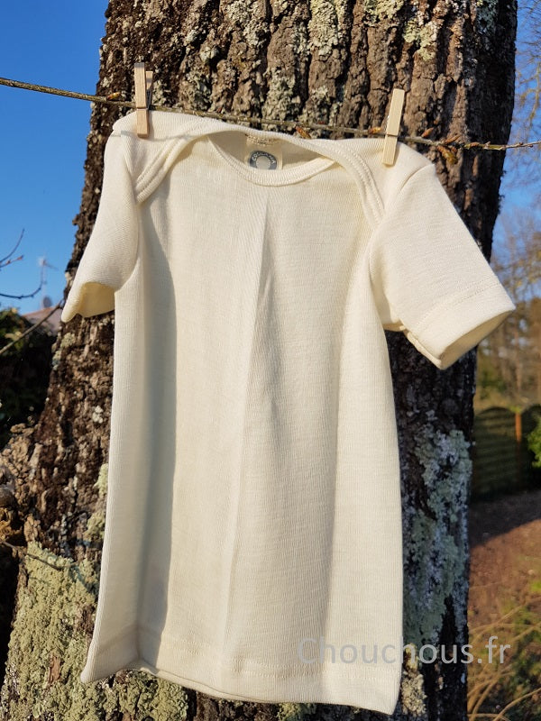 Cosilana T-shirt manches courtes Naturel - Laine/soie