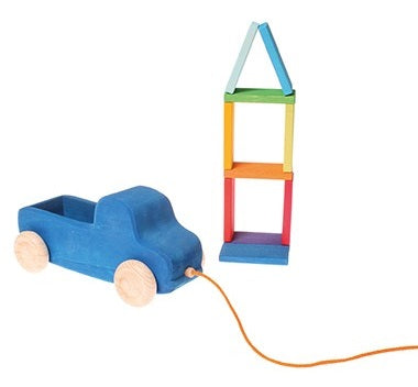 Voiture bleue à tirer GRIMM's