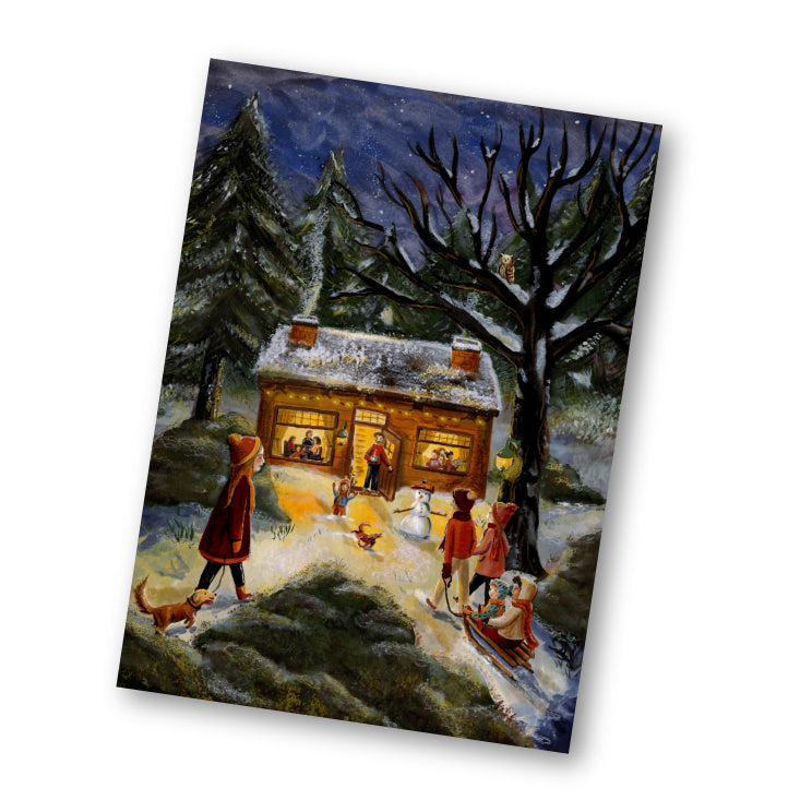 Carte postale Winter Festival - Illustratrice E. Bennink