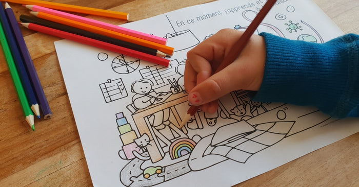 Un coloriage pour les enfants confinés à la maison