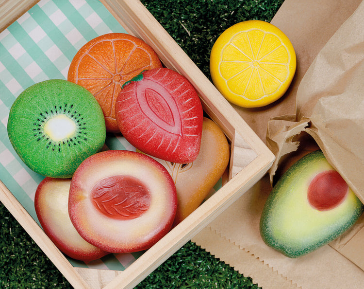 Pierres Sensorielles Fruits Lot de 8 - Yellow Door