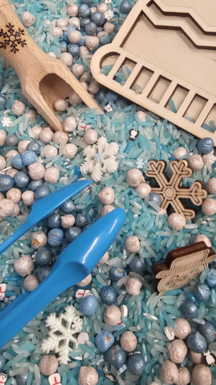 Pour and Play Mix Hiver Lot complet pour le jeu sensoriel - Sensory Fun