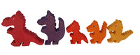 5 Dragons en bois Rosso Bauspiel