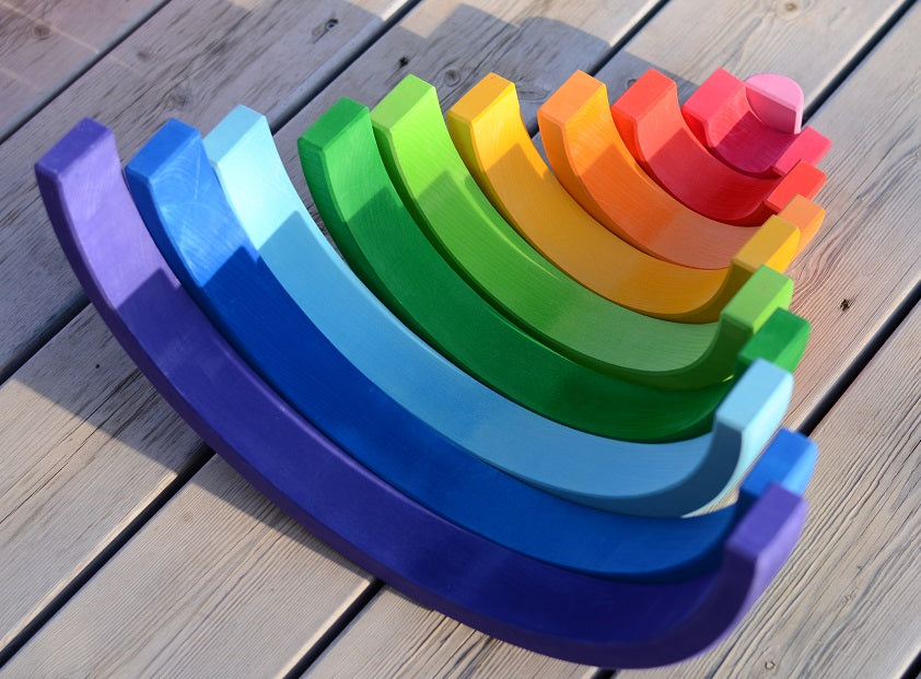 Bauspiel Arc-en-ciel Géant en bois - 10 pièces - 50cm