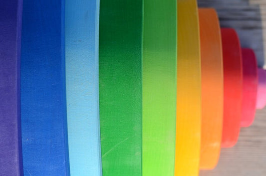 Bauspiel Arc-en-ciel Géant en bois - 10 pièces - 50cm