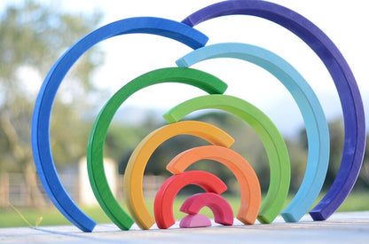 Bauspiel Arc-en-ciel Géant en bois - 10 pièces - 50cm