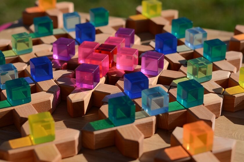 Bauspiel Blocs de construction en X - 45 pièces