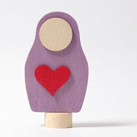 Figurine en bois Matriochka coeur Grimm's