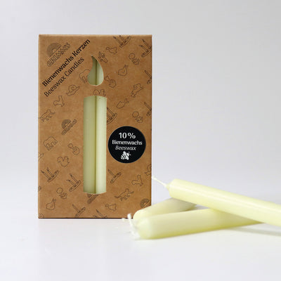 12 Bougies Crème 10% cire d'abeille GRIMM's