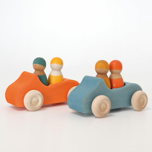 Grande voiture cabriolet orange double place Grimm's
