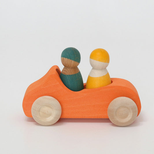 Grande voiture cabriolet orange double place Grimm's