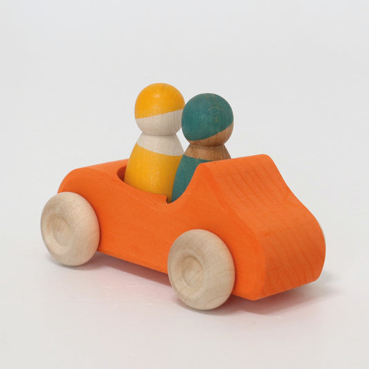 Grande voiture cabriolet orange double place Grimm's