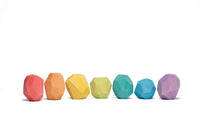 7 blocs de construction en bois colorés Ocamora