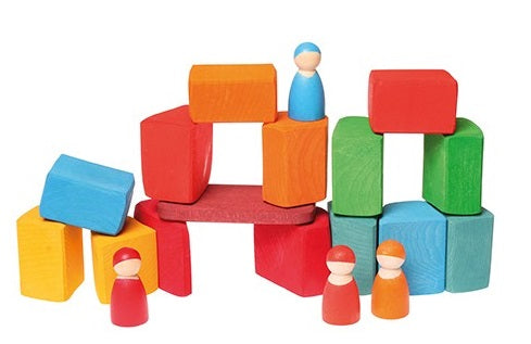 15 blocs Waldorf colorés Grimm's