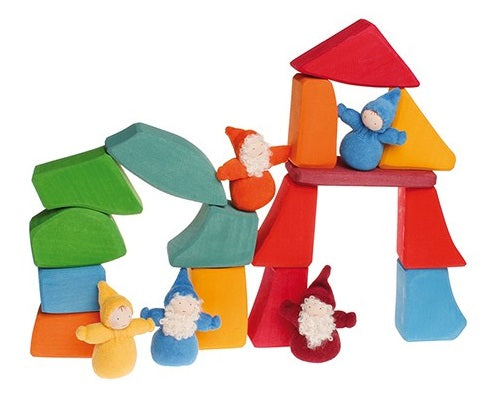 15 blocs Waldorf colorés Grimm's