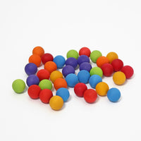 Petites billes en bois colorées Grimm's - Lot de 36