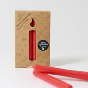12 Bougies Rouge 10% Cire d'abeille GRIMM's