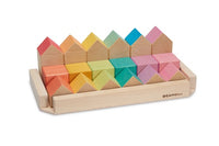 Petites maisons et cubes en bois colorés Ocamora