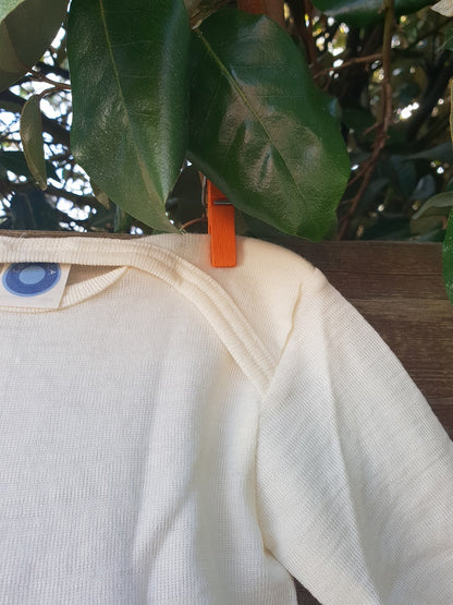 Cosilana T-shirt manches longues Ecru - laine/soie