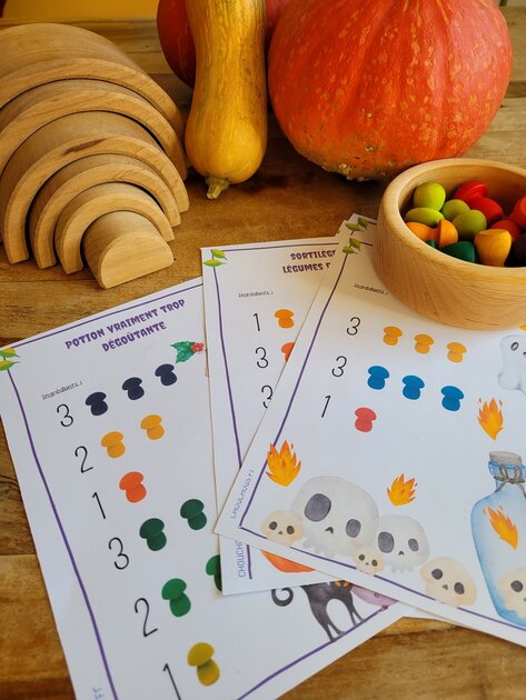 Mes recettes de potions magiques - Cartes éducatives à imprimer - Champignons Grapat