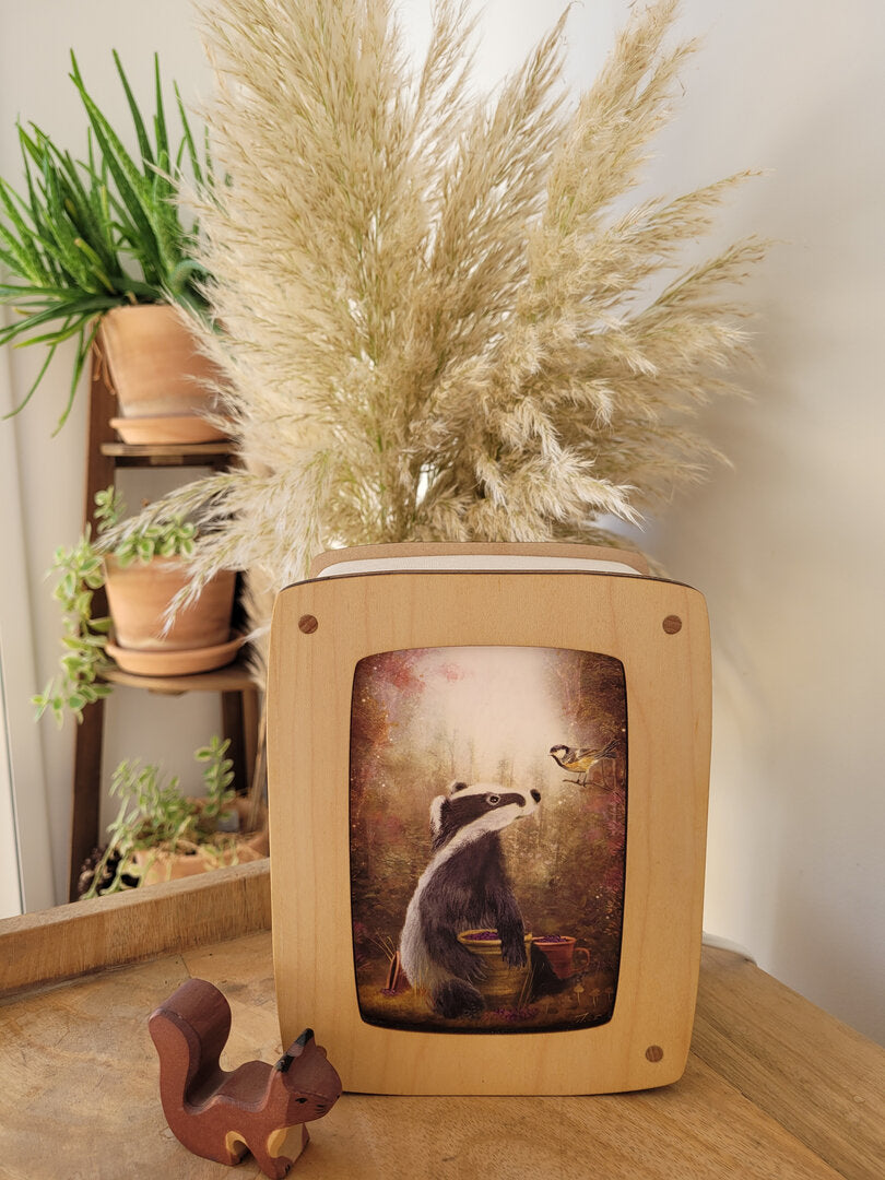 Lampe en bois pour Carte Postale - Bois d'érable