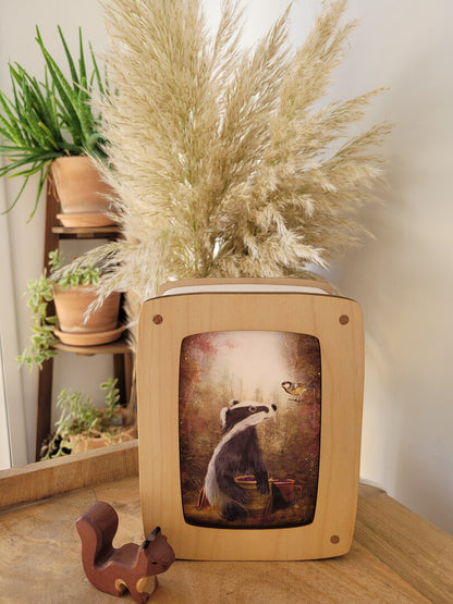 Lampe en bois pour Carte Postale - Bois d'érable