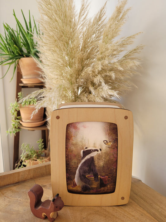 Lampe en bois pour Carte Postale - Bois d'érable