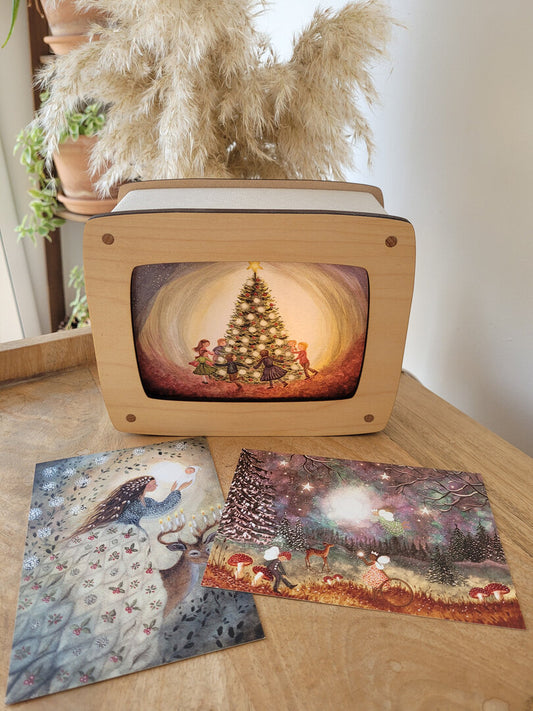 Luminae Lampe à carte postale & 3 cartes Noël